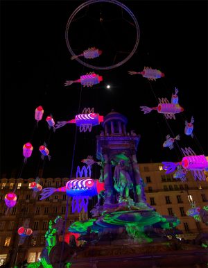 The Fish Fountain - Festival of Lights 2008 - Lyon, France